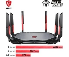 Belaidis maršrutizatorius MSI RadiX AXE6600 WiFi 6E