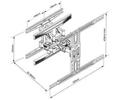 Laikiklis Multibrackets Multibracket M VESA FLEXARM L FULL MOTION DUAL
