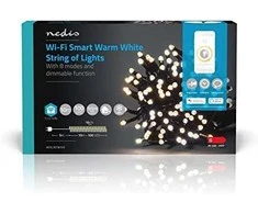 Nedis SmartLife Dekoratyvinis LED | Wi-Fi | 10m | Šiltai baltas | Šiltai baltas | 100 šviesos diodų | 10 m | Android™ / IOS