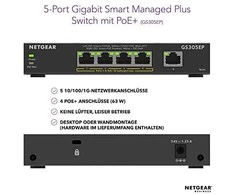 Šakotuvas NETGEAR 5PT GE Plus jungiklis W/POE+