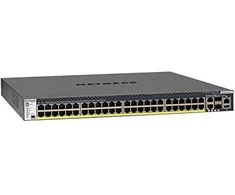 Šakotuvas Netgear M4300-52G-PoE+ 1000W PSU Valdomas L2/L3/L4 Gigabit Ethernet (10/100/1000) Juoda 1U Maitinimas per Eternetą (PoE)