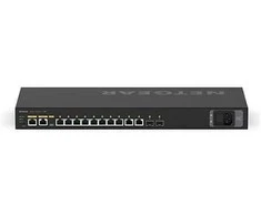 Šakotuvas NETGEAR 12 prievadų AV linija M4250-10G2XF-PoE++ 8x1G Utra90 PoE++ 802.3bt 720W 2x1G 2xSFP+ valdomas jungiklis