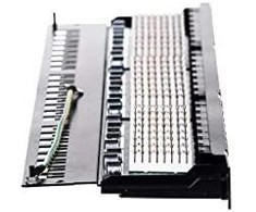 NETRACK 104-10 patch panel 19inch 24-jungtys kat. 5e UTP 0 5U su lentyna