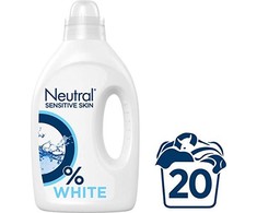 Skystas skalbiklis NEUTRAL, baltiems audiniams, 20 skalbimų, 1 l