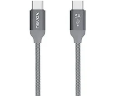 USB kabelis Nevox USB-C - USB-C 1 m Pilkas (NX-1653)