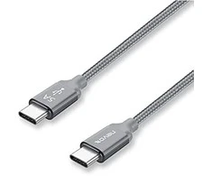 USB kabelis Nevox USB-C - USB-C 1 m Pilkas (NX-1653)