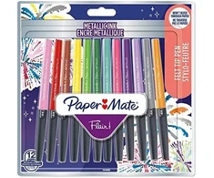 Flomasteriai Papermate Flair | galiukas medium (0,7 mm) | metallic | 12 vnt. - 2137362