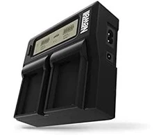 Dviejų kanalų įkroviklis Newell DC-LCD skirtas NP-FW baterijai