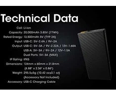 Nitecore Carbo 20000 mAh 20W įkroviklis