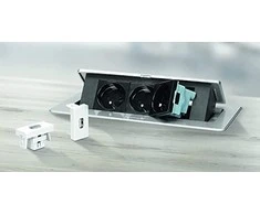 Orno NOEN USB x 2, dviejų prievadų modulinis 45x45 mm su USB įkrovikliu, 2.1A 5V DC, baltas