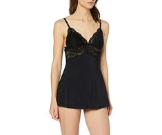 Obsessive - 810-BAB-1 babydoll &amp; stringai juodas L/XL