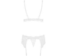 Obsessive - 810-SEG-2 Set 3 pcs Baltas L/XL 3 dalių apatinių komplektas