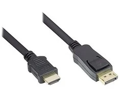 GoodConnections Kabelis Alcasa Alcasa DisplayPort - HDMI, 1m Juodas