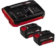 Einhell Akumuliatirių komplektas 2X4,0Ah PXC+pakrovėjas kroviklis ir 2 vnt. 4,0 Ah akumuliatorius