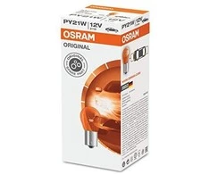 OSRAM Automobilinė lemputė 21W 12V BAU15S (geltona) 1vnt
