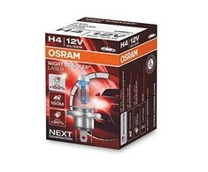 Osram lemputės Night Breaker lazerinis,+150%, H4, 60/55W,1vnt.64193NL