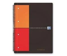 Sąsiuvinis su spirale OXFORD INTERNATIONAL NOTEBOOK, A4+, 80 lapų, langeliai
