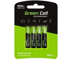 Green Cell Žalias Cell AKUMULIATORIUS AQ-AAA-950/GC*P4 1.2V Ni-MH HR03, AAA Žalias Cell