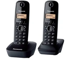 Panasonic | Belaidis | KX-TG1612FXH | Integruotas ekranas | Skambintojo ID | Juodas | Konferencinis skambutis | Telefonų knygelės talpa 50 įrašų | Belaidė jungtis