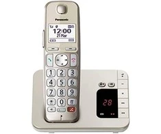 Panasonic didelio mygtuko belaidis telefonas su AB KX-TGE260GN - šampanas