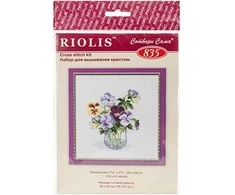 RIOLIS – Create It Yourself – Siuvinėjimo rinkinys „Našlaitės“ 835 (20x20 cm)