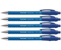Papermate 5 vnt. automatiniai rašikliai Paper Mate Flexgrip Ultra, mėlyni