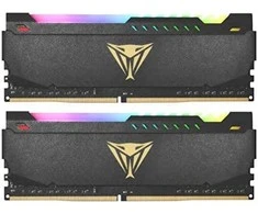 RAM PATRIOT Viper Steel RGB DDR4 16GB 2x8GB 3200MHz su Juodas Heathshield Dual Kit