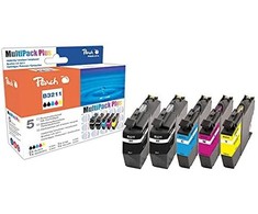 Peach Peach PI500-274 rašalo kasetė, 5 vnt. Pakaitinė juoda, žydra, rausvai raudona, geltona