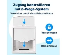 PetSafe Staywell durelės dviejų padėčių iki 18kg šunims baltos