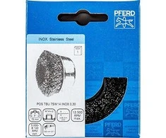 Metalinis šepetys-taurelė PFERD TBU 75/M14 INOX 0,3