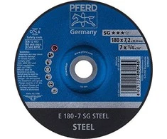 Plieno šlifavimo diskas PFERD E180-7 SG STEEL