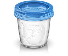 „Philips Avent“ – motinos pieno laikymo puodelis, 180 ml / 6 uncijos, 5 vnt.