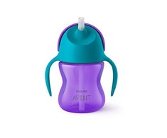 Philips AVENT 9+ mėn. puodelis su šiaudeliu 200 ml, violetinis