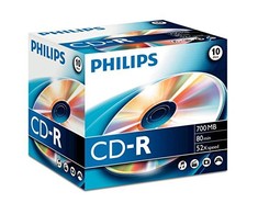 1x10 Philips CD-R 80Min 700MB 52x JC