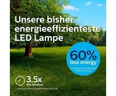 „Philips“ klasikinė LED lempa su 40 W, E27 pagrindu, skaidri, šaltai balta (4000 K)