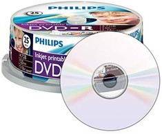 1x25 Philips DVD-R 4,7GB 16x IW SP