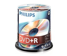 1x100 Philips DVD+R 4,7GB 16x SP