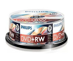 1x25 Philips DVD+RW 4,7GB 4x SP