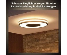 Lubinis šviestuvas Philips Hue Be baltos atmosferos išmanusis lubų šviestuvas, juodas
