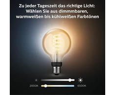 „Philips Hue WA 7W“ siūlinė G93 lemputė, E27 | E27 | 7 W | Nuo šiltos iki vėsios spalvos, 2200–4500 K | „Bluetooth“ ir „Zigbee“