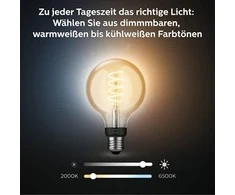 „Philips Hue WA 7W“ siūlinė G93 lemputė, E27 | E27 | 7 W | Nuo šiltos iki vėsios spalvos, 2200–4500 K | „Bluetooth“ ir „Zigbee“