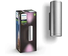 Sieninis šviestuvas Philips Hue AppearWACA EU sieninis žibintas inox 2x8