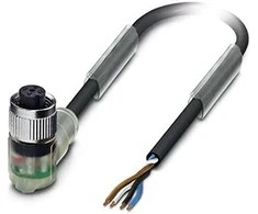Phoenix Contact Kabelis 4P 5m laisvas kabelio kampo lizdas M12 su LED SAC- 4P- 5.0- PUR / M12FR3 (1668302)