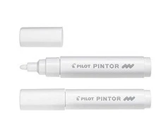 Pilot Pen Permanentinis žymeklis Pultas PINTOR 1.4 mm, apvali galvutė, balta sp.