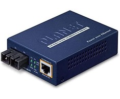 Šakotuvas „Planet IEEE802.3af PoE 10/100Base-TX“ į 100Base-FX (SC) medijos keitiklis