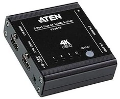 Aten | 3 prievadų tikrasis 4K HDMI jungiklis | VS381B | Įvestis: 3 x HDMI tipo A moteriška; Išvestis: 1 x HDMI tipo A moteriška