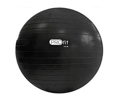 Gimnastikos Kamuolys "Profit" 65cm Juodas Su Pompa DK 2102