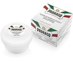 Skutimosi muilas jautriai odai Proraso White Line Shaving Soap In a Jar, 150 ml