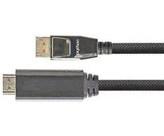 Python Series Kabelis PYTHON Python DisplayPort 1.4 ir HDMI 2.0 Kabelis Nylong. juodas 2m