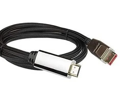 Python Series Kabelis PYTHON Python DisplayPort 1.4 ir HDMI 2.0 Kabelis Nylong. juodas 2m